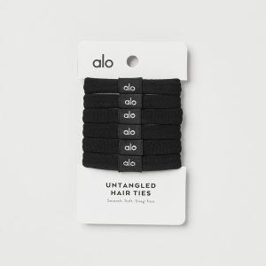 Alo Yoga Untangled Hair Tie 6-Pack - Black
