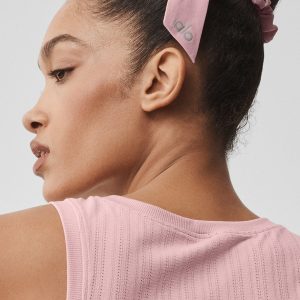 Alo Yoga Love Knots Tie Scrunchie - Vintage Pink