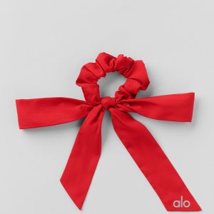 Alo Yoga Love Knots Tie Scrunchie - Bright Red