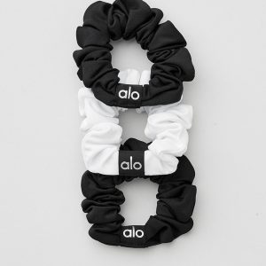 Alo Yoga Fresh Mini Scrunchie (3-Pack) - Black/White