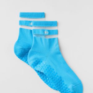 Alo Yoga Women's Pulse Grip Sock - Azure Blue