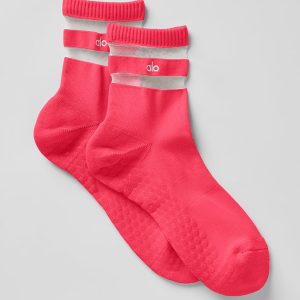Alo Yoga Women's Pulse Grip Sock - Candy Red