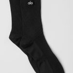 Alo Yoga Unisex Half-Crew Understated Sock - Black