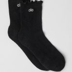 Alo Yoga Women's Lettuce Edge Sock - Black