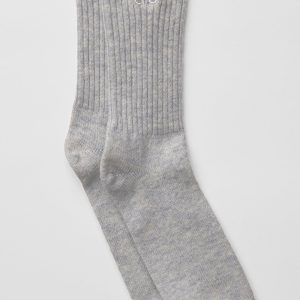 Alo Yoga Unisex Wool Cashmere Light Frosted Sock - Light Heather Grey/Ivory