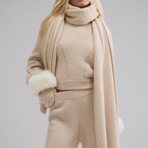 Alo Yoga Courchevel Cashmere Scarf - Birch Heather