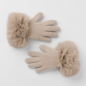 Alo Yoga Courchevel Cashmere Gloves - Oat Heather