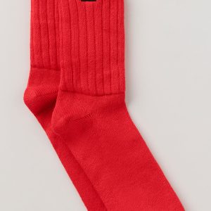 Alo Yoga Unisex Half-Crew Scrunch Sock - Bright Red