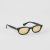 Alo Yoga ALO Skinny Oval Sunglasses - Black/Yellow