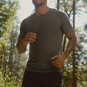 Alo Yoga Conquer Reform Crewneck Short Sleeve - Olive Tree