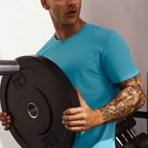 Alo Yoga Conquer Reform Crewneck Short Sleeve - Blue Breeze