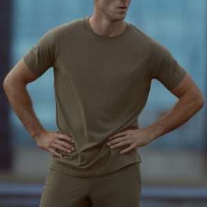 Alo Yoga ALO Vapor Crewneck Short Sleeve - Olive Tree