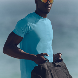 Alo Yoga ALO Vapor Crewneck Short Sleeve - Blue Breeze