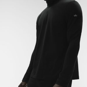 Alo Yoga Conquer 1/4 Zip Reform Long Sleeve - Black