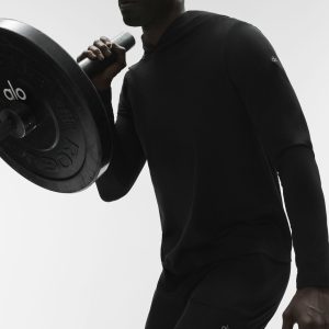 Alo Yoga Conquer Reform Long Sleeve With Hood - Black