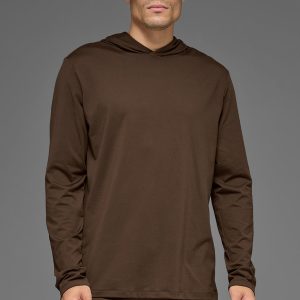 Alo Yoga Conquer Reform Long Sleeve With Hood - Espresso