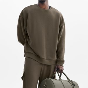 Alo Yoga Chill Crew Neck Pullover - Olive Tree