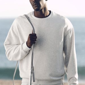 Alo Yoga Chill Crew Neck Pullover - White Heather