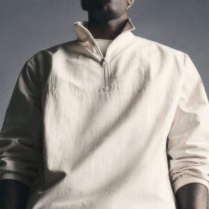 Alo Yoga Light Weight Takeaway Track Pullover - Bone