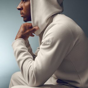 Alo Yoga Waffle Lounge Hoodie - Bone