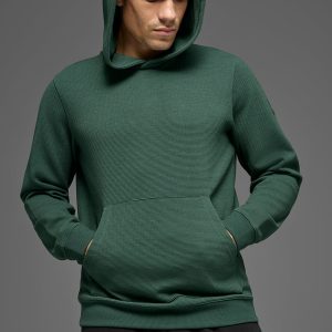 Alo Yoga Waffle Lounge Hoodie - Clover Green
