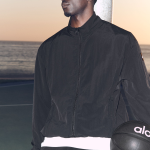 Alo Yoga Takeaway Track Full Zip Jacket - Black