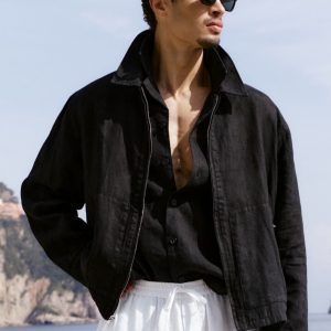 Alo Yoga Linen Days Full Zip Jacket - Black