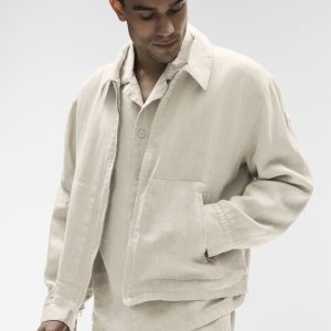 Alo Yoga Linen Days Full Zip Jacket - Bone