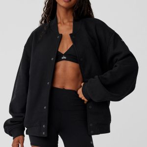 Alo Yoga Renown Varsity Jacket - Black