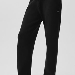 Alo Yoga Scholar Straight Leg Sweatpant - Black