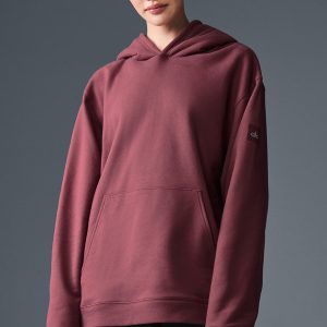 Alo Yoga Renown Heavy Weight Hoodie - Burgundy Truffle