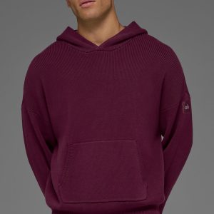 Alo Yoga Scholar Hooded Sweater - Burgundy