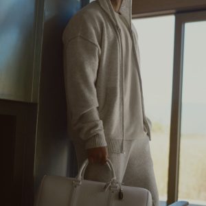 Alo Yoga Wool Cashmere New Class Full Zip Hoodie - Oatmeal Heather