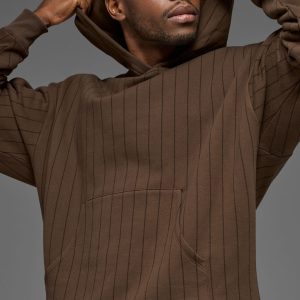 Alo Yoga Pinstripe Hoodie - Espresso Pinstripe
