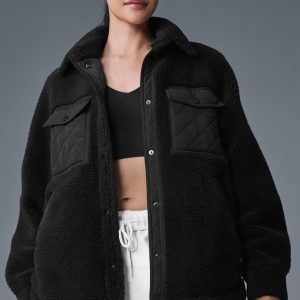Alo Yoga Sherpa Edge Shacket - Black