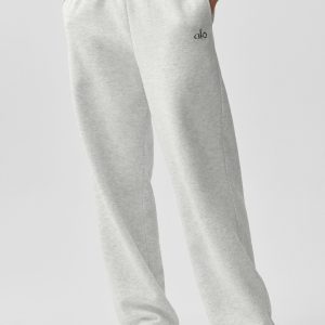 Alo Yoga Accolade Straight Leg Sweatpant - White Heather