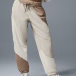 Alo Yoga Make Waves Sweatpant - Ivory/Bone/Gravel