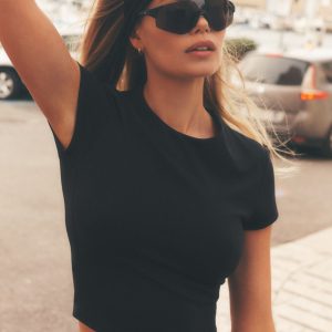 Alo Yoga ALO Softsculpt Precision Short Sleeve Top - Black