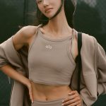 Alo Yoga Aspire Tank - Gravel/White