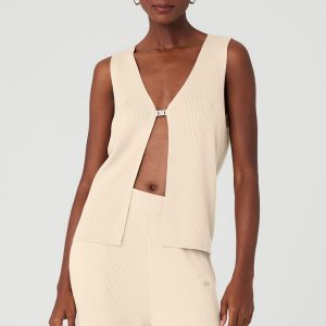 Alo Yoga Knit Salana Tank - Macadamia