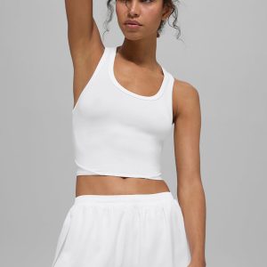Alo Yoga Mesh Front Runner Tank - White