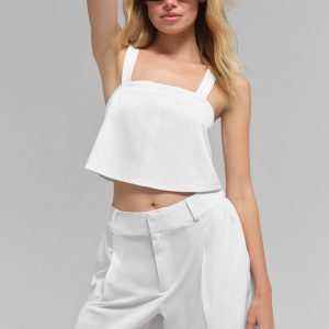 Alo Yoga Cropped Dreamscape Tank - White