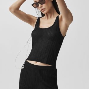 Alo Yoga Sweater Sunlit Tank - Black