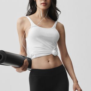 Alo Yoga Ribbed Adore Tank - White