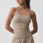 Alo Yoga Ribbed Adore Tank - Gravel