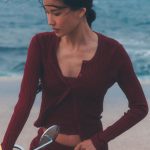 Alo Yoga Sweater Sunlit Cardigan - Summer Romance Red
