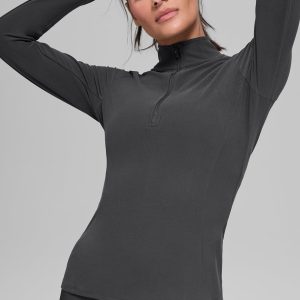 Alo Yoga Alosoft 1/2 Zip Rapid Pullover - Anthracite