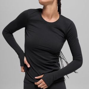 Alo Yoga Airbrush Winter Warm Nocturne Long Sleeve - Black