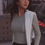 Alo Yoga Ribbed Modal Long Sleeve - Athletic Heather Grey