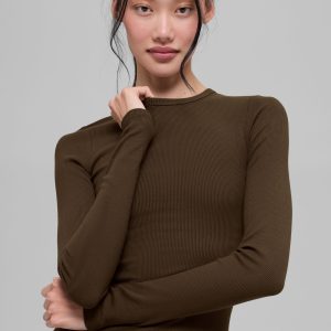 Alo Yoga Ribbed Modal Long Sleeve - Espresso